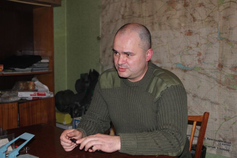 Военный комендант Красноармейска Евгений Фомуляев. Фото: медиа-центр "ВчасноUA"