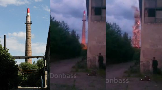 Подрыв гигантской инсталляции, которая была расположена на территории захваченного фонда "Изоляция" в Донецке.