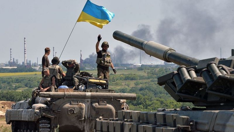 Сили АТО біля Лисичанська 25 липня 2014 року / Фото ВВС