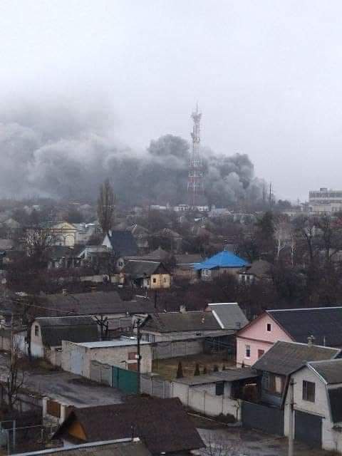 Наслідки обстрілу Лисичанська